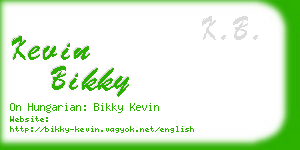 kevin bikky business card